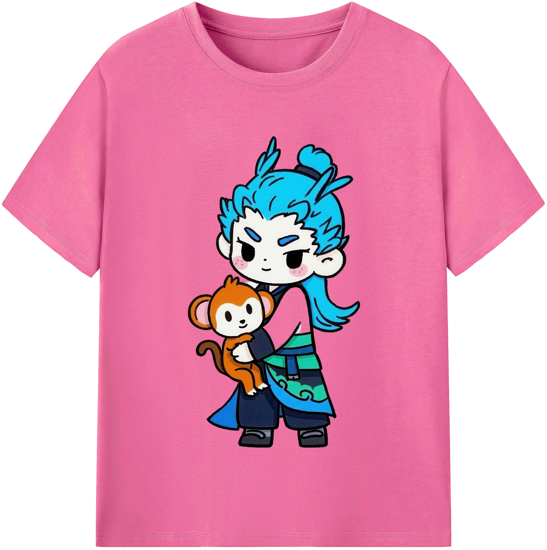 （画像用） Ne Zha 2 ナタ 魔童の大暴れ レディースカジュアルプリントTシャツ（綿100％）